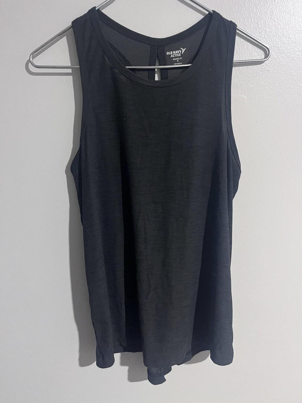 Old Navy Tank Womens S Black Breathable Moisture Wicking Lightweight Activewear